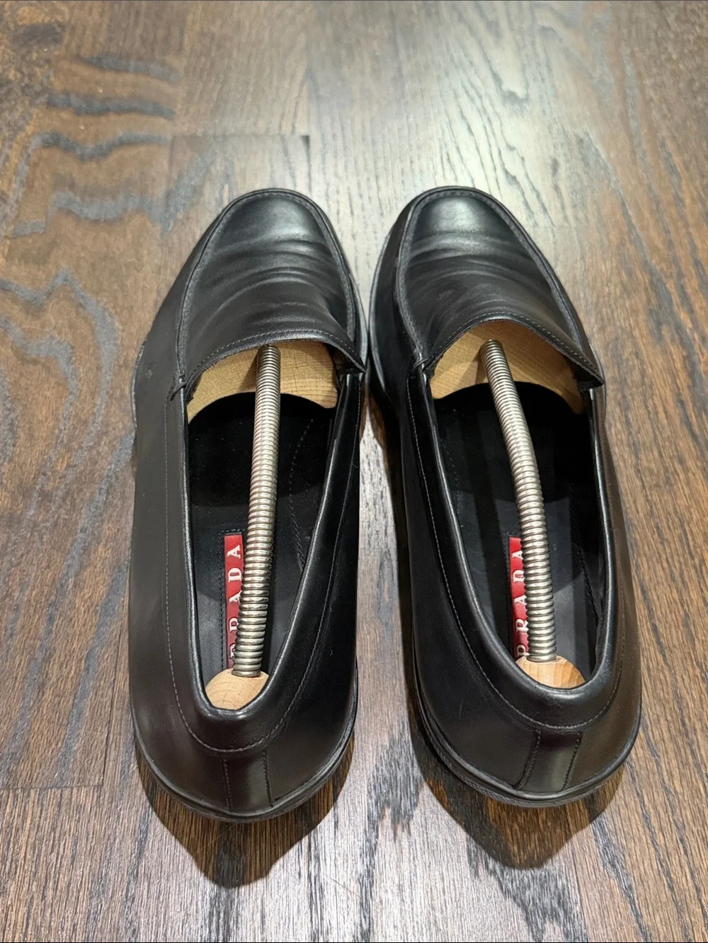 Men’s Prada Rossa Black Leather Venetian Loafers